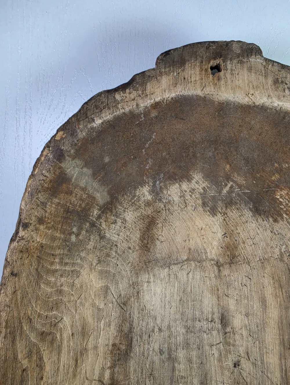 Antique Primitive Hand Carved Hewn Wooden Dough Bowl